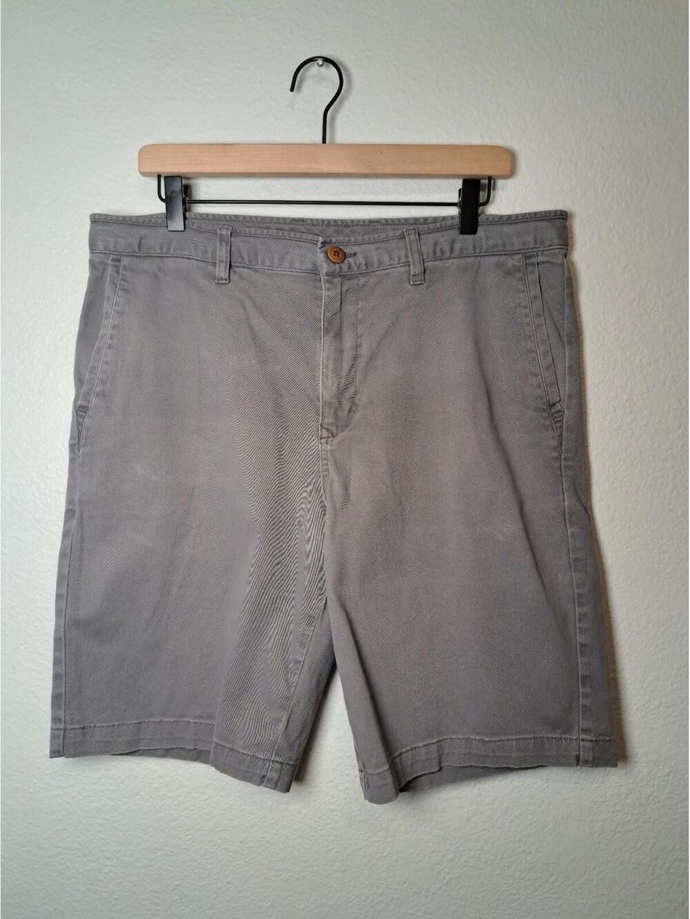 Tommy Bahama Shorts Men 36 Gray Chino Casual Outdoor Stretch Cotton Blend